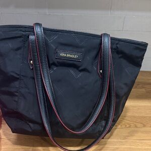 Vera Bradley Black Tote with Red Accents